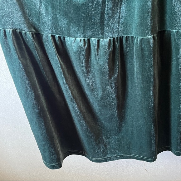 Baltic Born Dress Artemis Velvet Maxi Deep Lagoon Green Short Sleeve Sz Large - Picture 5 of 12